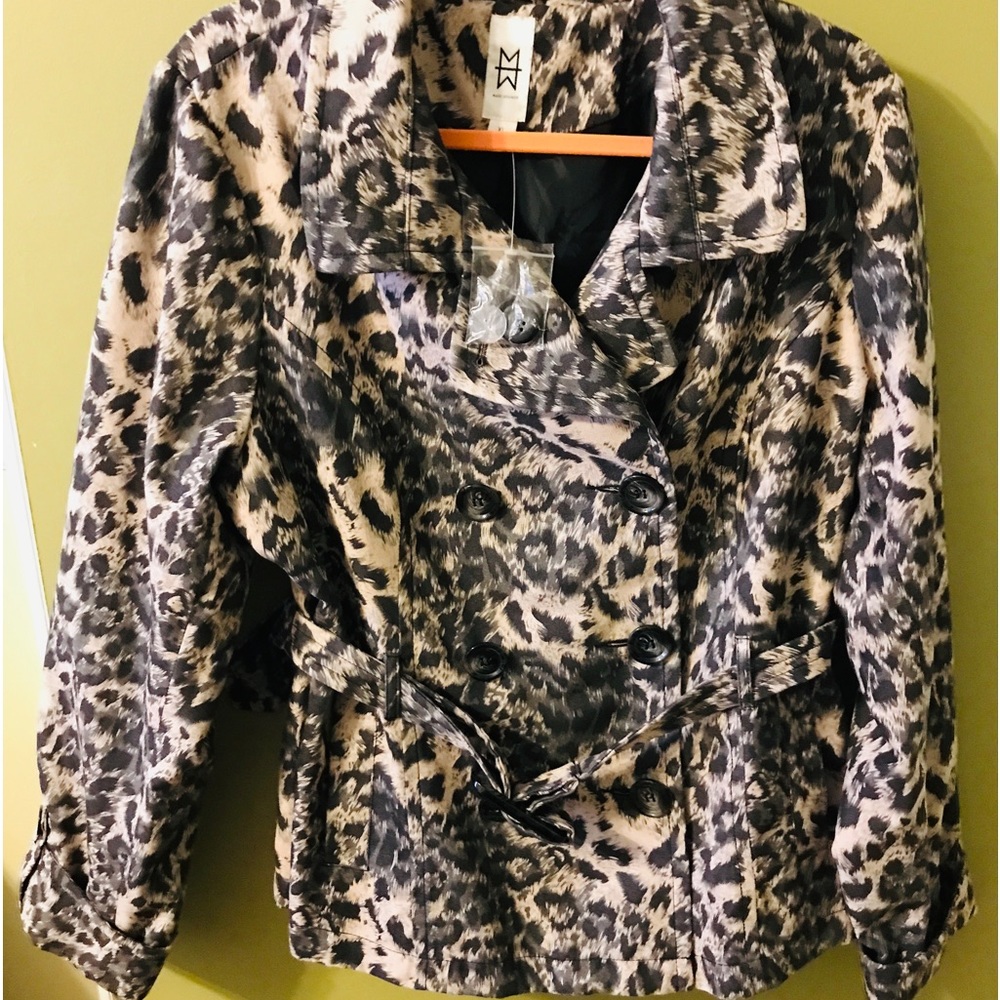 Multi colored jacket w/ belt